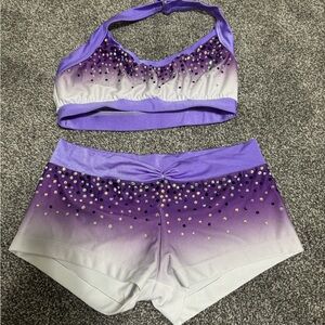 dance costume audition outfit - pro cheer pro dance - purple